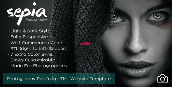 SEPIA V1.9 - PHOTOGRAPHY PORTFOLIO HTML WEBSITE TEMPLATE - Vara Script