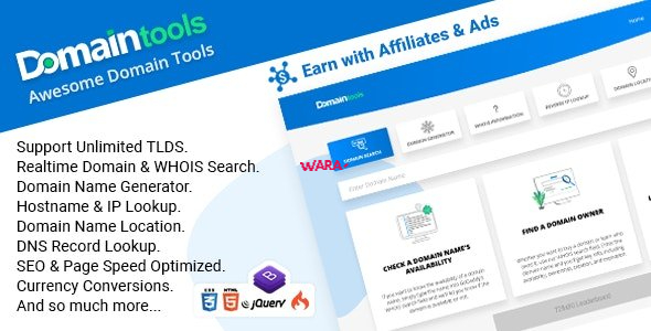 DomainTools v1.7 - Awesome Domain Tools - nulled