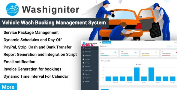 Washigniter v1.0 - Vehicle Wash Booking Management System