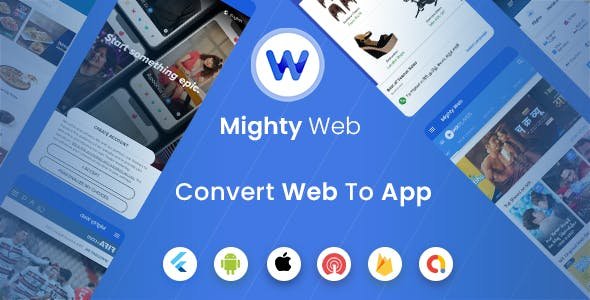 MightyWeb Flutter Webview v8.0 - Convert Your Website To An App + Admin Panel