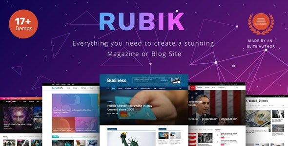 RUBIK V2.0 - A PERFECT THEME FOR BLOG MAGAZINE WEBSITE