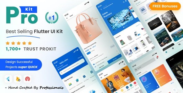 ProKit v32.0 - Best Selling Flutter UI Kit - Vara Script