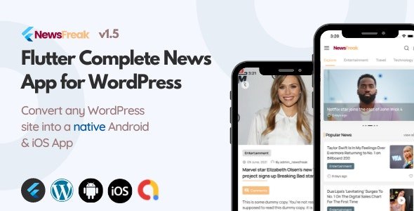 Newsfreak v1.5.1 - Flutter News App for WordPress