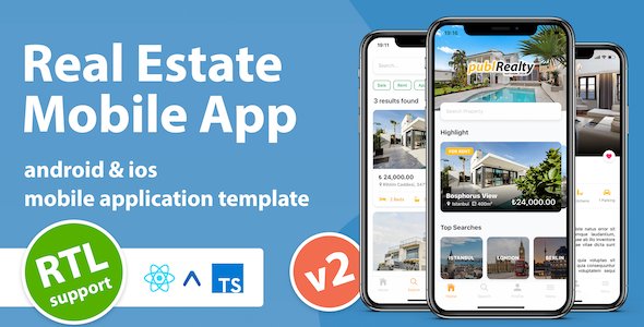 Real Estate Mobile App Template With React Native