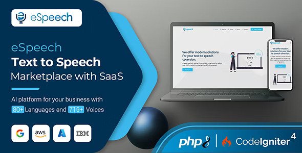 eSpeech - AI Text to Speech Marketplace with SaaS