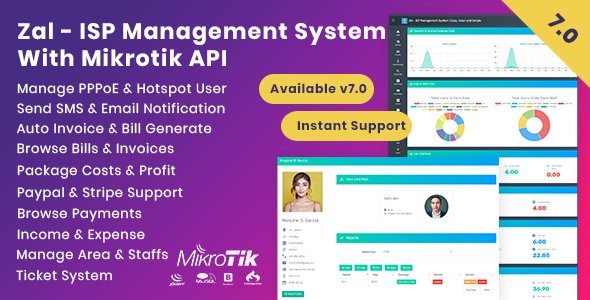 Zal - ISP Management System With Mikrotik API