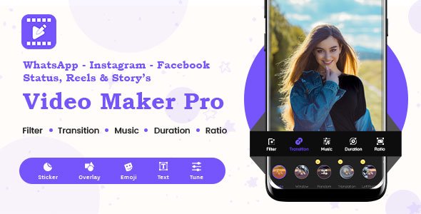 Instagram, FB, YouTube, WhatsApp Status - Story - Post - Reels Video Maker Pro